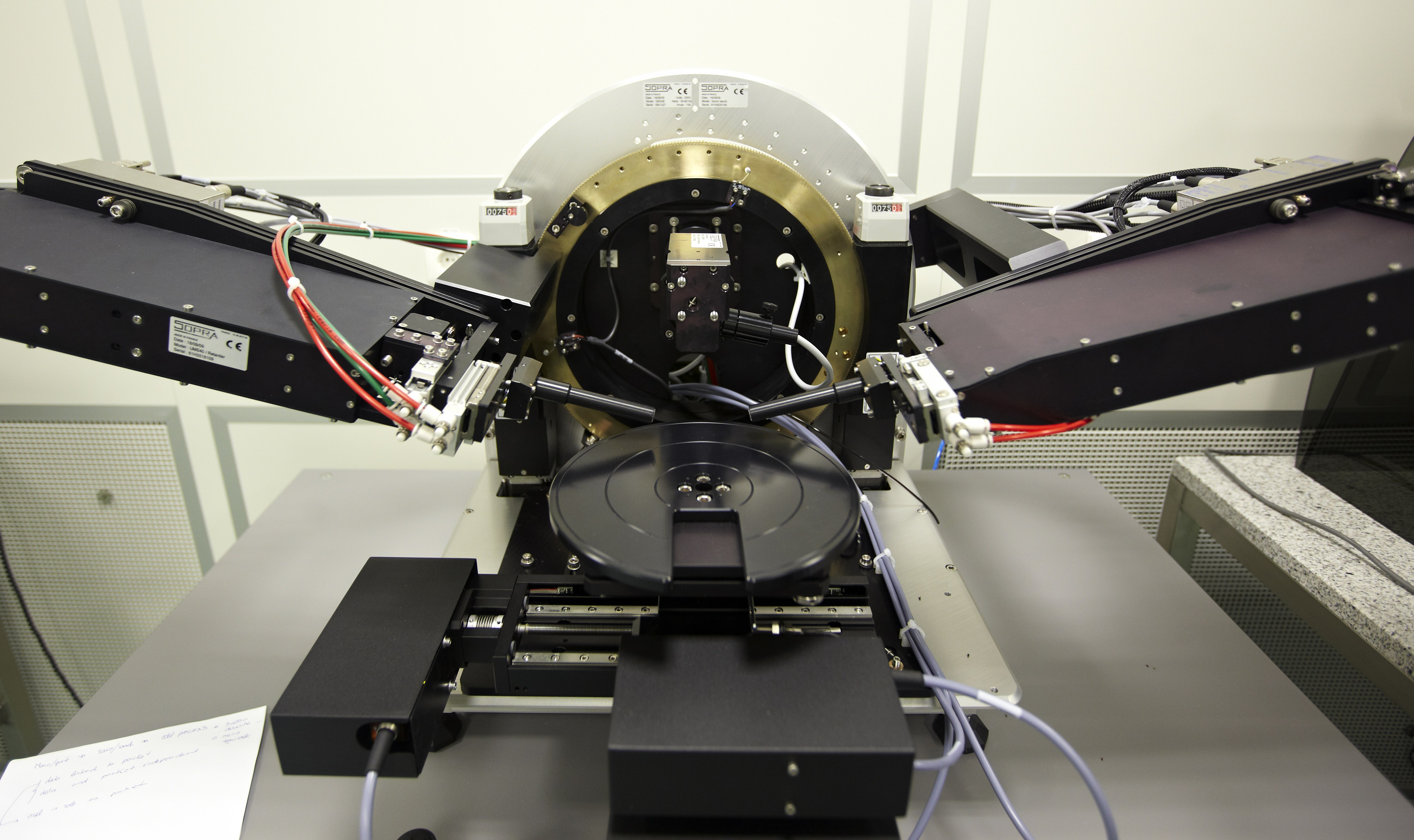 Spectroscopic ellipsometrer (GES5 spectroscopic-ellipsometer SEMILAB)