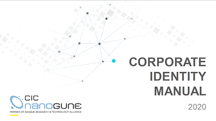 Corporate identity manual of nanoGUNE - front cover