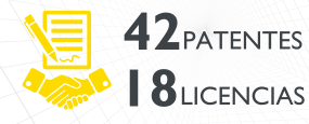 42 patentes - 18 licenciadas