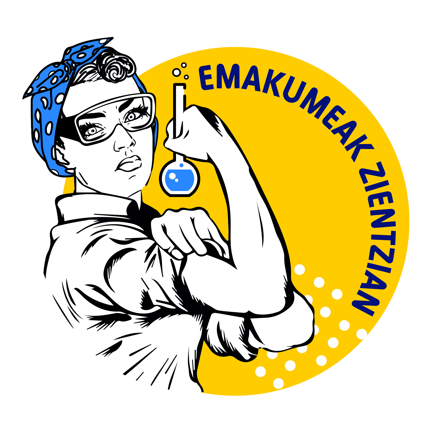 Emakumeak Zientzian logo