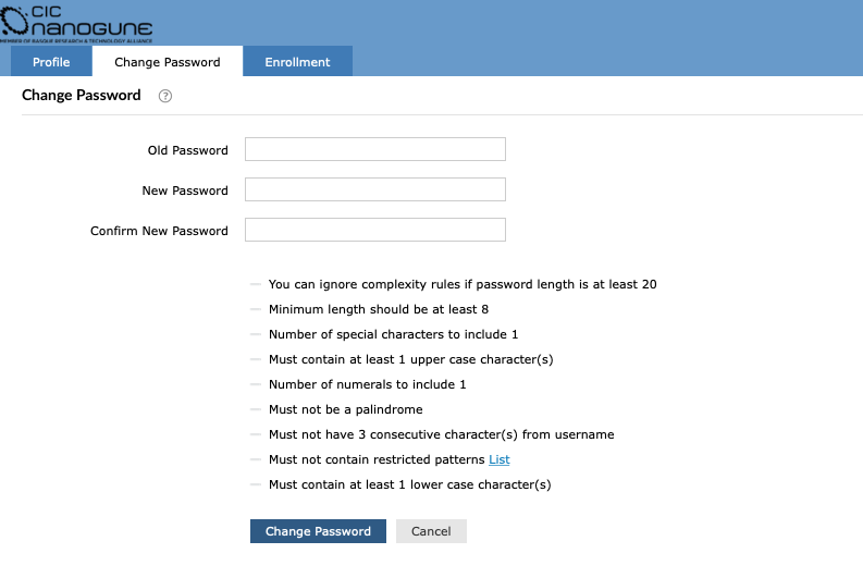 Password change