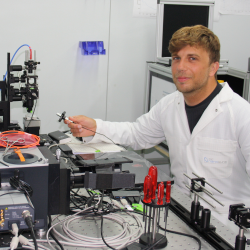 Mathias Charconnet at the Nanoengineering Lab at nanoGUNE MATHIAS CHARCONNET