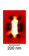 Near-field image of a rectangle graphene nanoresonator (Image: nanoGUNE)