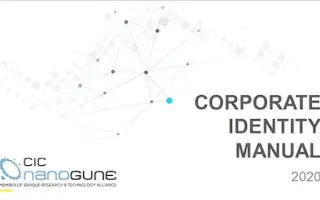 Corporate identity manual of nanoGUNE - front cover