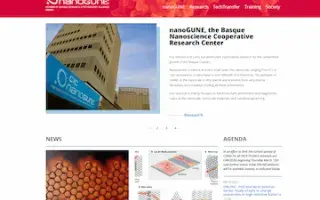 nanoGUNE website homepage